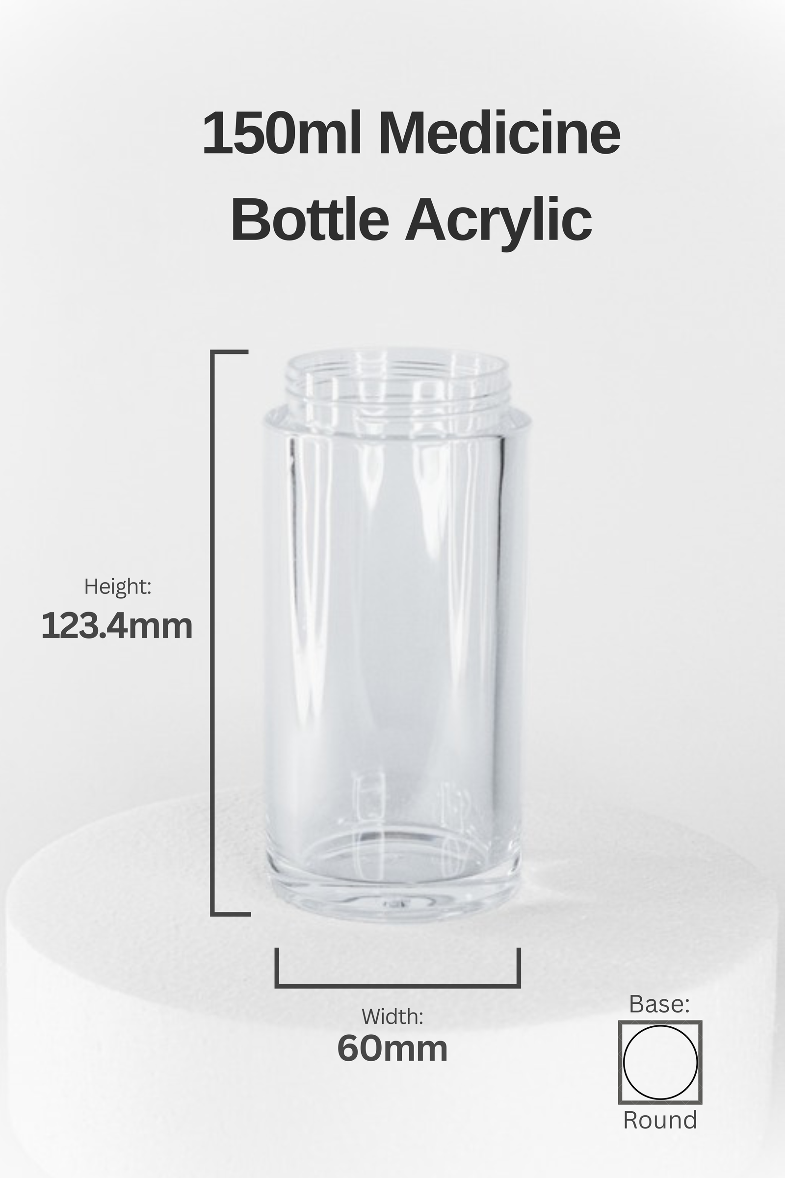 120ML MEDICINE FROSTED ACRYLIC
