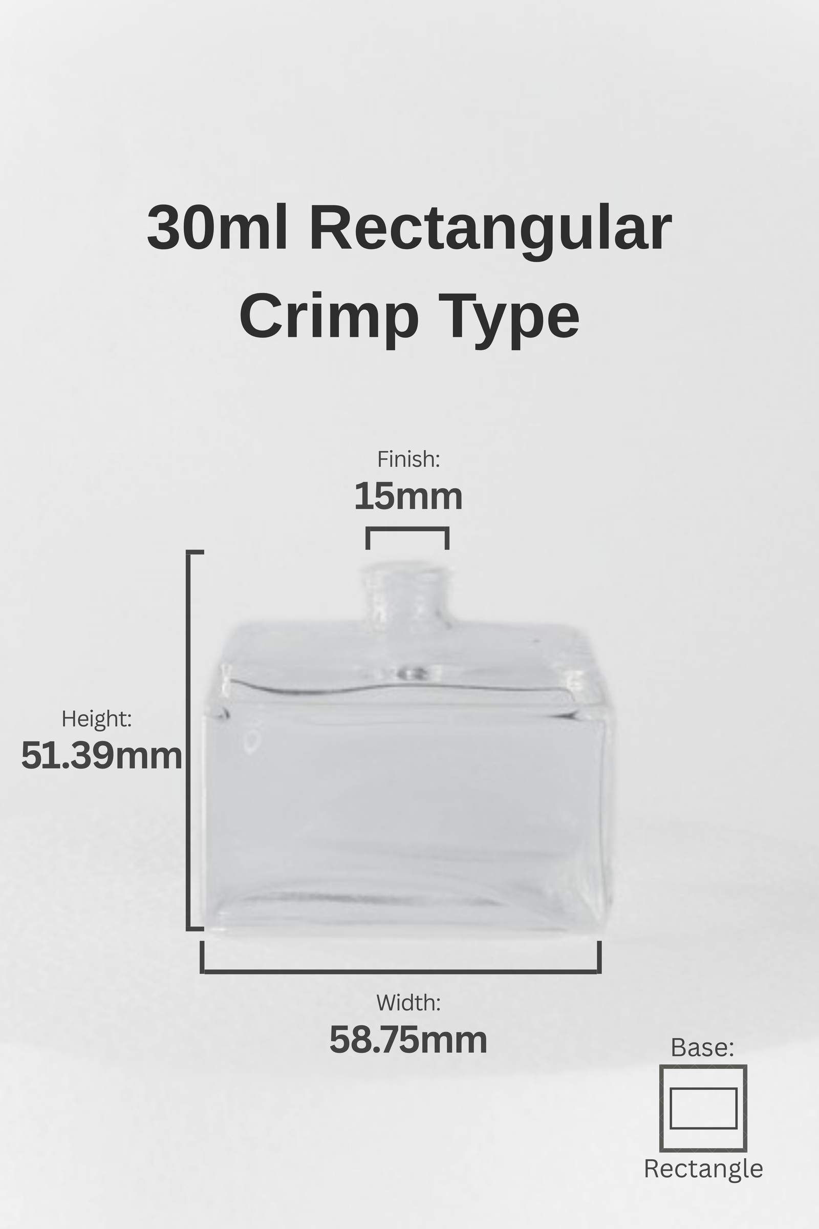 30ML RECTANGULAR GLASS-B