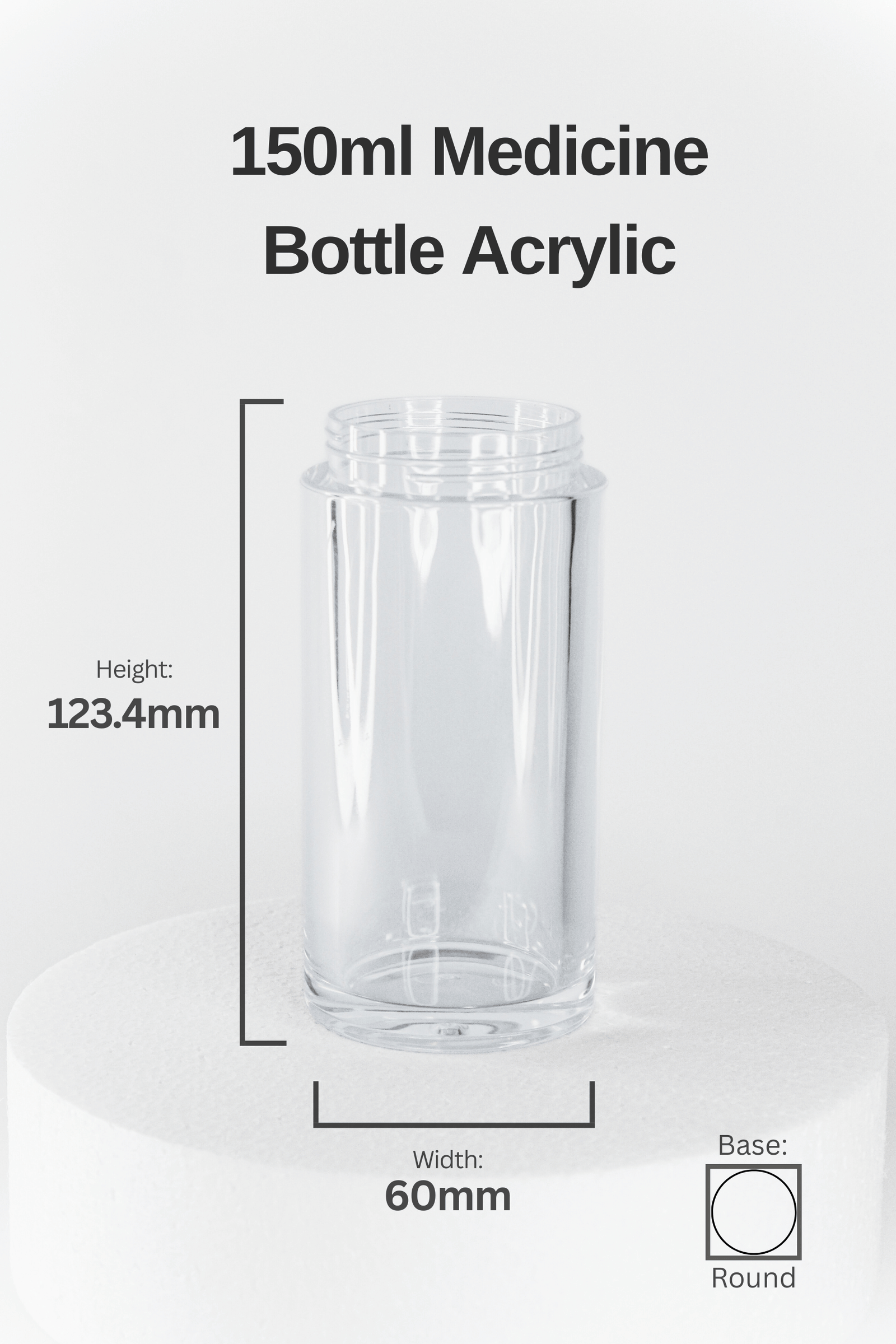 150ML MEDICINE BOTTLE ACRYLIC